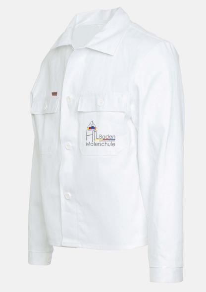 1HTLBAJACKE1 - Arbeitsjacke Weiß mit Schullogo