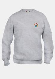 Kindersweater Grau mit Schullogo