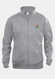 Kindersweatjacke Grau mit Schullogo