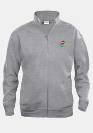 Sweatjacke Grau mit Schullogo