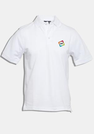 1ISK80001 - Polo Kurzarm Weiss mit Schullogo