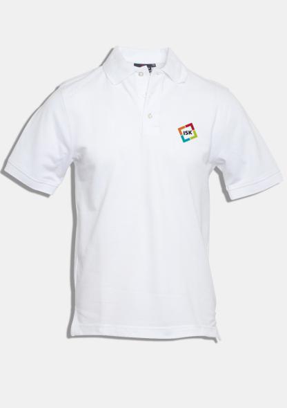 1ISK80001 - Polo Kurzarm Weiss mit Schullogo