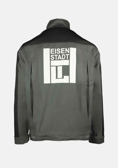 1HTLESTJACKE1 - Bundjacke Grau/Schwarz mit Logo und Name