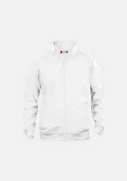 Sweatjacke Basic weiß