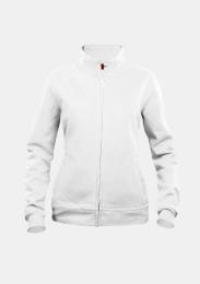 Damen Sweatjacke Basic weiß