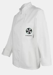 Damen- Kochjacke mit Namenstick und Schullogo