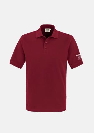 1E81001 - Polo mit Schullogo Weinrot