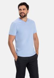 Shirt V-Neck hellblau