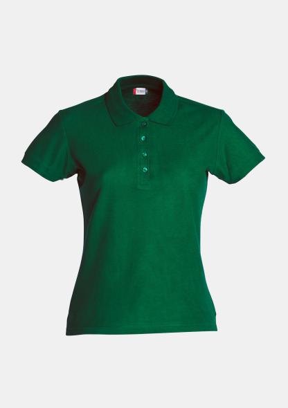 302823168 - Damen Polo Basic flaschengrün