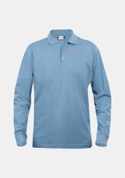 Polo Langarm Lincoln hellblau