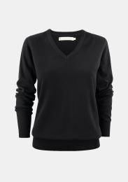 Damenpullover V-Neck schwarz