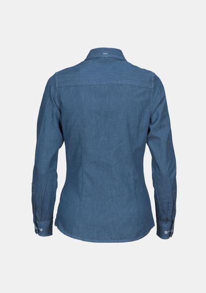 32123025592 - Bluse Langarm Blue Denim