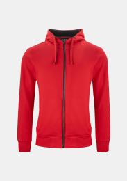 Sweatjacke mit Kapuze rot