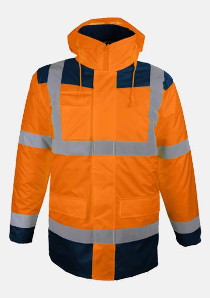 3PARINO - WARNSCHUTZPARKA 4IN1 ORANGE/NAVY