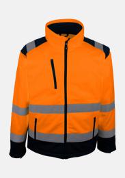 SOFTSCHELL WARNSCHUTZJACKE VULCO ORANGE/NAVY