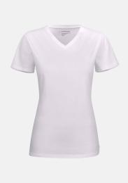 Damen T-Shirt V-Neck weiss