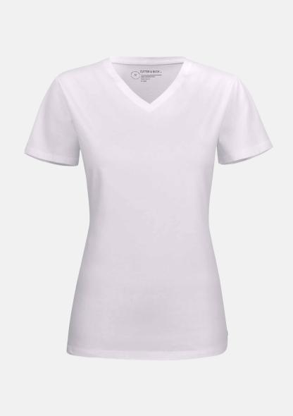 335340500 - Damen T-Shirt V-Neck weiss