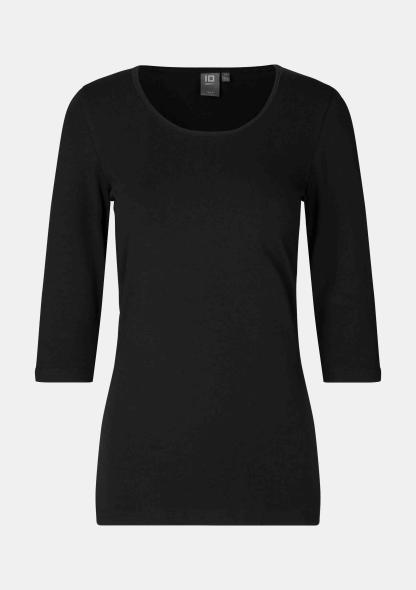 30597900 - Damenshirt Stretch 3/4 schwarz