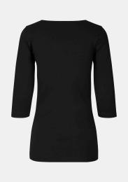 Damenshirt Stretch 3/4 schwarz