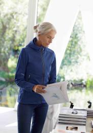Damensoftshelljacke stormy blue