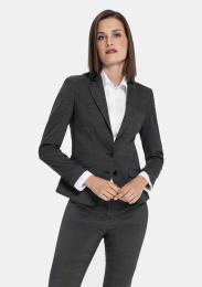 Damenjacke Slim Pinpoint-Schwarz