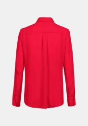 Chiffon-Bluse mit Kragen LA rot