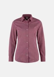 Bluse mit Drucker bordeaux meliert