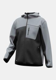 Hoody Fullzipp grau