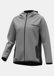 Damenhoody Fullzipp hellgrau