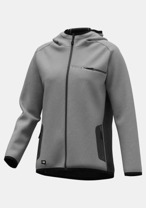 3OAKHOODW - Damenhoody Fullzipp hellgrau