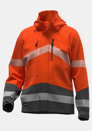 3SCUHVSSHLMOG - HV Softshelljacke orange/grau