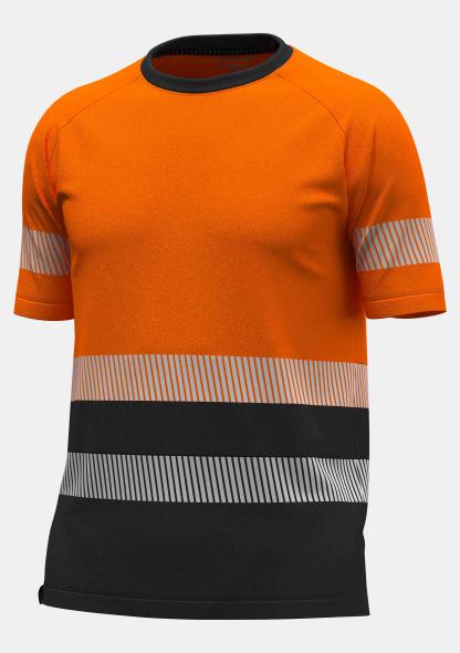 3SCUHVTSMOG - HV T-Shirt orange/grau
