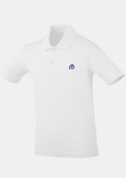 0MRPO1KA - Kinderpolo Kurzarm Weiss mit Logo