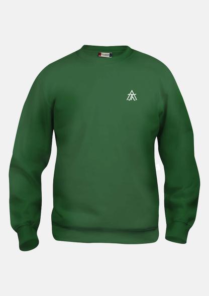 1TW02103068 - Sweater Basic Bottlegreen mit Schullogo