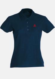 Damen Polo Navy Kurzarm mit Schullogo