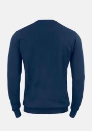 Pullover navy meliert mit Schullogo