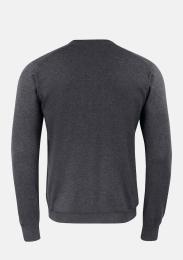 Pullover grau meliert mit Schullogo