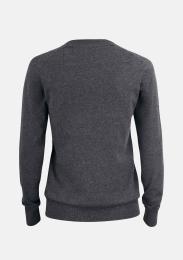 Damenpullover grau meliert mit Schullogo