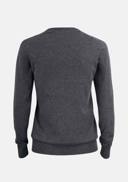 1TW3554179501 - Damenpullover grau meliert mit Schullogo