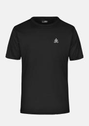 Unisex Funktionsshirt Schwarz mit Schullogo