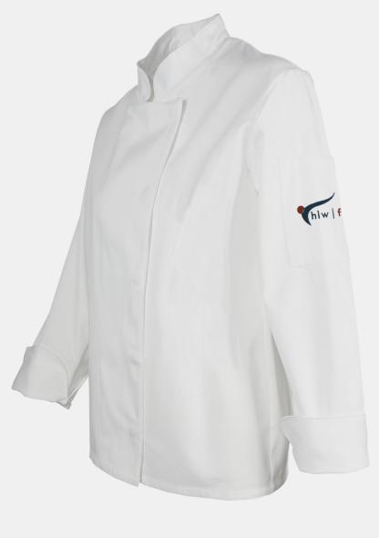 1HBDKJW2502 - Damen Kochjacke mit Schullogo