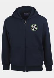 Kinderkapuzensweatjacke Tinte