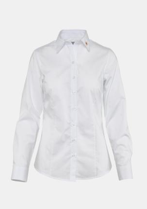 1ABLULAKU - Damenbluse mit Schullogo Kurzgestellt