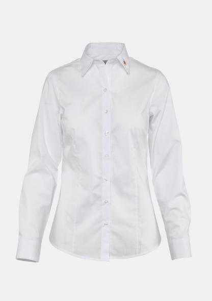 1ABLULAKU - Damenbluse mit Schullogo Kurzgestellt