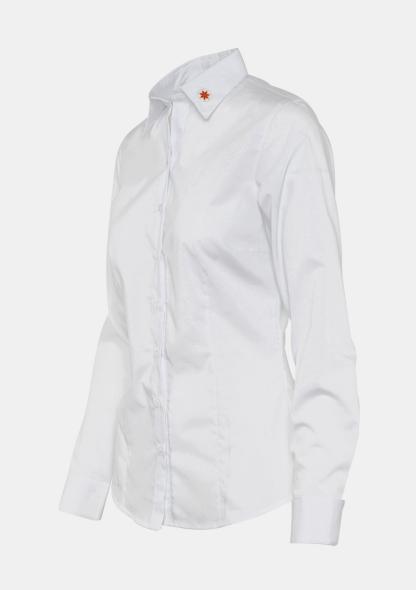 1ABLULAKU - Damenbluse mit Schullogo Kurzgestellt