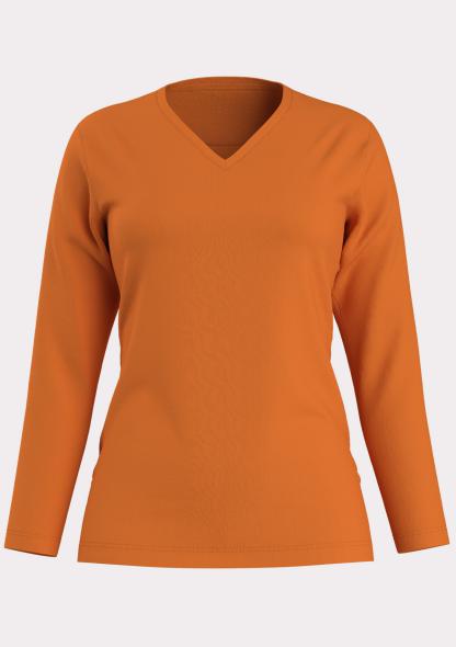 3441526 - Damen Langarm Shirt V-Neck