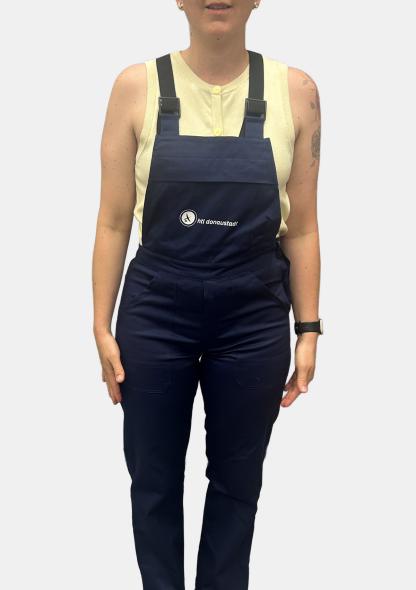 1HTLDONLH1601 - Latzhose Dunkelblau mit Schullogo