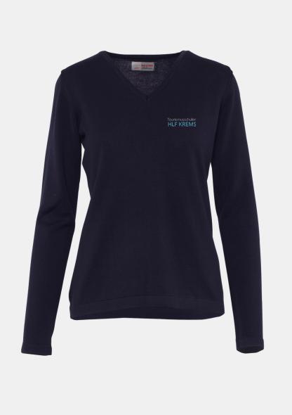 1K5045111 - Damenpullover Dunkelblau mit Schullogo