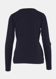 Damenpullover Dunkelblau mit Schullogo