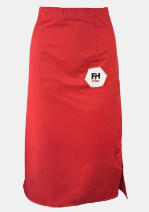 1PHBSW10001 - Bistroschürze 100 cm mit Schullogo Swiss Red